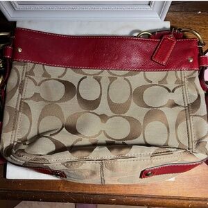 COACH F12657 Zoe Signature Medium Hobo Bag